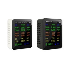 대기 오염 측정기 고정밀 감지기 HCHO TVOC PM25 PM10COCO2AQI 모니터실내 지하실 성장 텐트 사무실, 1개