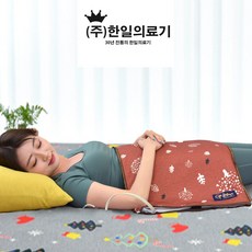 국내생산 한일의료기 프리미엄 온열찜질기 어깨 허리 등 배 무릎 복부 황토볼전기찜질기, 러브트리브라운