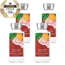 배쓰앤바디웍스 시그니처 컬렉션 프리티 애즈 어 피치 수퍼 스무스 바디 로션 236ml, 수량: 4　　　　　(상품코드964p)