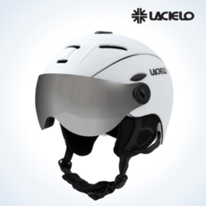 라시엘로 스키&스노우보드 바이저 헬멧 MS-95-WHITE, L FREE
