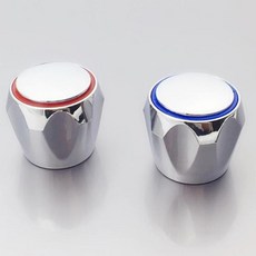 핫앤 콜드 탭 탑 헤드 수도꼭지 커버 크롬 도금 교체 세트 주방 욕실 핸들 2 개, 01 1 Pair, 1개