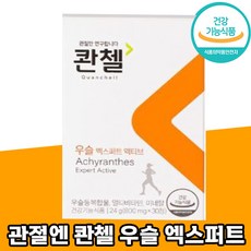 [ ] 관절엔 콴첼 우슬 엑스퍼트 액티브 식약처 인정 관절 연골 건강 도움 건강기능식품 비타민 D K 아연 우슬 허리 손목 무릎 뼈 콴챌 칸첼 우술 중년 추천 좋은, 30정, 3개