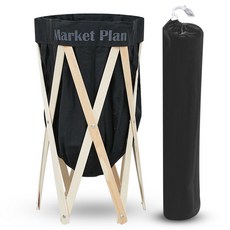 마켓플랜 접이식 우드 햄퍼, 아이보리, 1개