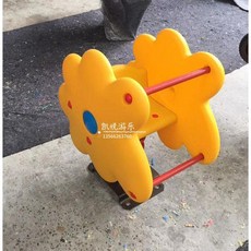 흔들목마 스프링 놀이터 바닥 고정 키즈카페 승마, 매화 락킹 음악, 1개