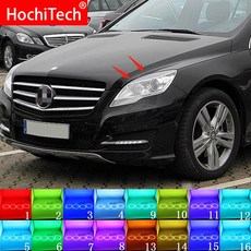 멀티 컬러 RGB LED 천사 눈 헤일로 링 아이 RF 원격 제어 메르세데스 벤츠 R 클래스 W251 R300 320 350 500 10-12 액세서리, 1개