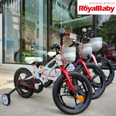 [썸머 HOT 이벤트] 로얄베이비 스페이스 셔틀 어린이 아동 유아자전거 보조바퀴 네발자전거, 14인치(3~5세), 미조립 박스 택배 발송, 레드