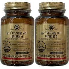  솔가 마그네슘 위드 비타민 B6, 200정, 2개 