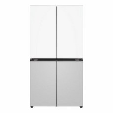 LG전자 오브제 4도어 냉장고 T873MHR111 메탈크림화이트/ 크림그레이