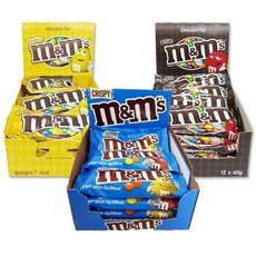 m&m 엠앤엠 초콜릿 3종 밀크 피넛 크리스피 1case, 없음, 엠앤엠 크리스피 1case (42gx12)