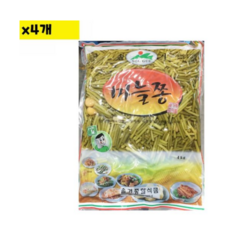 솔거 업소용 식당용 가게 식자재 일식 대용량 절임 류 반찬 마늘쫑 4kg 4개