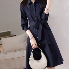 요모조모 3903 봄가을 카라 미디 원피스