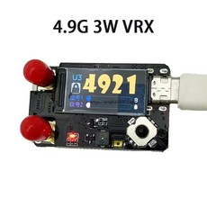 필터 포함 FPV 비디오 송신기 15cm 안테나 및 데이터 연결 케이블 돼지 꼬리 장착 4.9G 3W, 01 4.9G 3W VRX