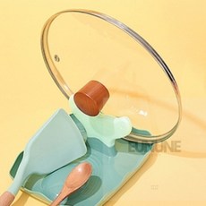 은우네 냄비뚜껑 조리도구 받침대 조리도구뚜껑받침대, 그린, 1개