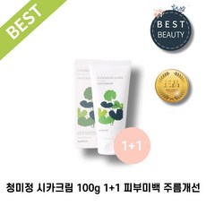 [본사정품] 청미정 시카크림 100g 1+1 피부미백 주름개선 병풀크림 피부개선효과, 100g+100g