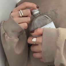 모코모어 925심플 오픈링 반지 2P