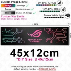 A-RGB 패널 AURA SYNC 수냉 맞춤형 MOD RGB 조명 PC 케이스 VGA 백플레이트 사이드 심포니 [04] Black 45x12cm 섬네일