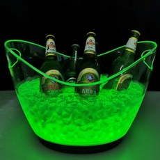 아이스버킷 샴페인 맥주 얼음통 파티 클럽 양주, 그린12L, 1개