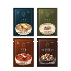 허닭식단 [신제품특가/본사당일출고] 갈비탕/버섯뚝배기불고기/설렁탕/육개장 4종 혼합4팩, 1세트