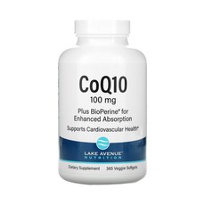 레이크에비뉴 뉴트리션 코큐텐 바이오페어린 함유 100mg 베지 소프트젤 365정, 1개, 기본
