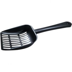 가나조노 정원 도구 삽 고양이 깔때기 화장실 훈련 키트 빈 애완동물 필터 브러시 똥 검은 다리미, 1개