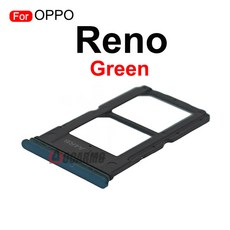 OPPO reno용 Sim 카드 SD SIM 트레이 슬롯 홀더 교체 부품, Green, 1개