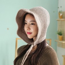 벙거지모자 여성 후드 니트 보넷모자 겨울 털모자 여자 버킷햇 차차베넷 (5컬러)