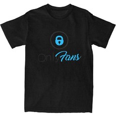 의류 티셔츠 면 전용 남녀공용 팬 Onlyfans 빈티지 100 로고, 6XL, Black, 1개