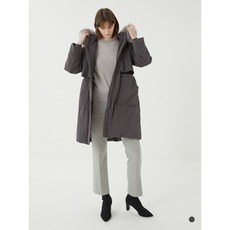 데일리스트 여성 덧장포인트 후드 구스다운 MDBKD3WA331