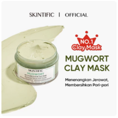 SKINTIFIC Mugwort Mask Acne Clay Mask 55g 여드름용 클레이 마스크, 1개