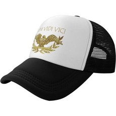 Generic Veni Vidi Vici I Comeed Trucker Hat Men or Women 아웃도어용 메쉬 야구 스냅백 캡 블랙