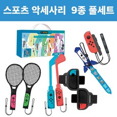 테테즈 닌텐도 스위치 OLED 스포츠 게임 키트 악세사리 9종 풀패키지 세트, 스포츠 풀패키지 9종세트