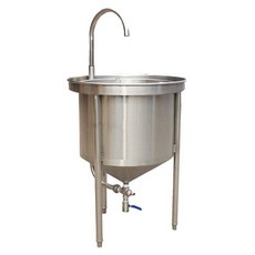 쌀 씻는 기계 스텐 세척기 25kg 50kg 100kg 대형 식당 방앗간 쌀 씻는 도구, 펌프 없이 25kg