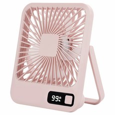 Hyades 스퀘어 미니 탁상용 선풍기 무선 초경량 휴대용 선풍기 Q3, 핑크, 핑크