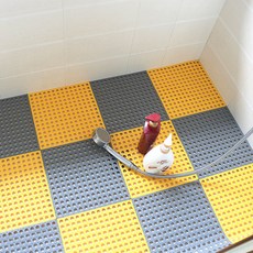 화장실 미끄럼방지매트 욕실매트 방수샤워가용 펀칭패치 30*30cm 1개 10개, 30*30, 옐로우+그레이
