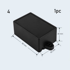 1/2pcs 플라스틱 방수 전자 프로젝트 상자 블랙 DIY 하우징 Storagecase 악기 액세서리 전기 용품, 1pc style 4, 1개