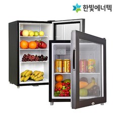 한빛에너텍 DC 유리도어 미니바 쇼케이스 냉장고 50L/75L