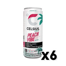 셀시어스 피치바이브 탄산캔음료 325ml x 6개