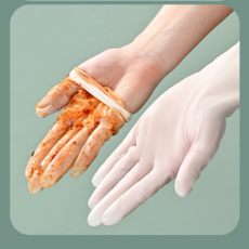 일회용 아크릴 위생장갑 라텍스장갑 주방장갑 높은 밀봉성/냄새 없음 50개입, 12인치 화이트 [50개입], L