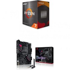 AMD 라이젠 75800X 8코어 16실 잠금 해제 데스크탑 프로세서 & Asus ROG Strix B550-F 게이밍 WiFi II AM4 3세대 ATX 마더보드 366923 - 라이젠75800x