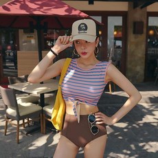 L.HOUSESTORE봄여름 수영복 세트 관능 원피스 스타일의 자외선 차단