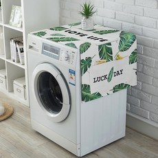 노르딕스타일 파란잎 퀼트 면린넨 롤러 세탁 엔진 천 먼지방지 단 더블도어 냉장고 통용 뚜껑 네건, g10－1 방수 65 *180cm