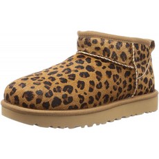 UGG 클래식 울트라 미니 레오파드 부트 내추럴 사이즈 7