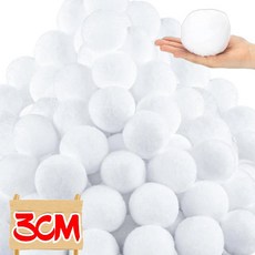 인조 스노우 파이트 볼 겨울 던지기 공 푹신한 스트레스 실내 게임 크리스마스 선물 눈 싸움 100 개 1, 1Pc, 3CM
