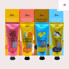 핸드크림세트 4종 70ml x 4개 제주, 제주 한라봉 동백 마유 유채 핸드크림 4종 세트, 1개