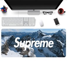 40x90cm Supreme 슈프림 키보드 마우스 대형 장패드, 1개, 설산