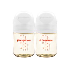 더블하트 PPSU 젖병 트윈팩(2입) 베이직 모먼트 디어프렌즈, 1개, 160ml, 제뉴인화이트