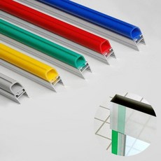 (강화도어손보호대/교체용) 2400MM 교체용 고무(부분만)상품 강화유리손낌방지, 색상 초록, 1개