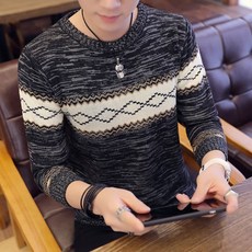 104468 남자 목폴라 니트 남성용 반터틀넥 스웨터 격자무늬 단색 지퍼