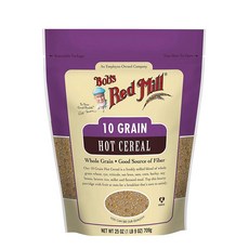 밥스레드밀 10곡물 핫 시리얼 Bobs Red Mill Whole Grain 10 Grain Hot Cereal 25oz(709g)4개, 4개, 709g
