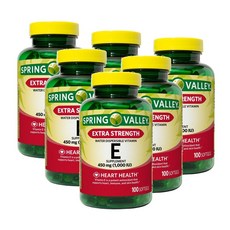 스프링밸리 비타민E 1000IU 엑스트라 스트렝스 소프트젤 Spring Valley Vitamin E, 6개, 100정